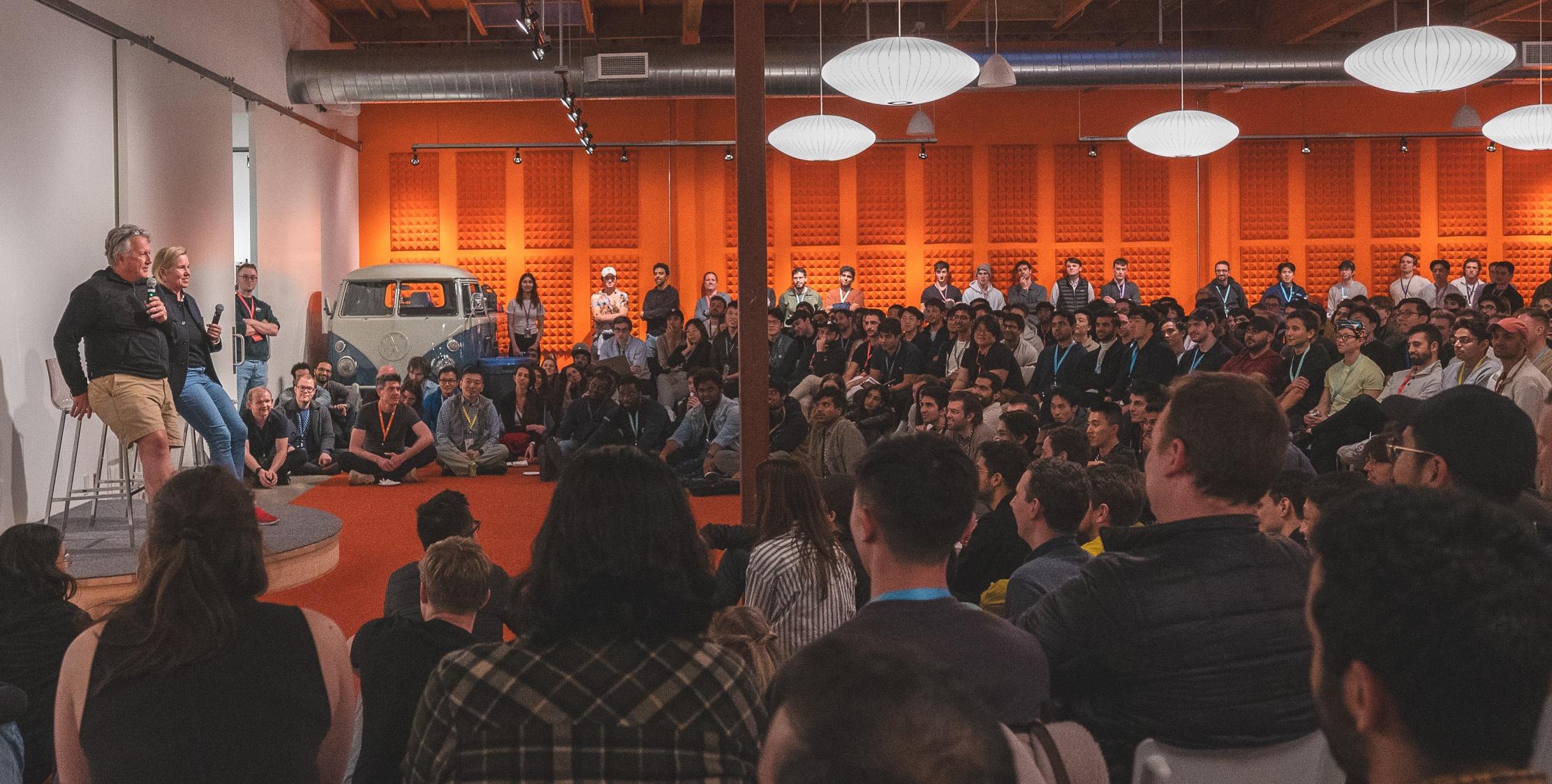 Y Combinator cofounders Paul Graham and Jessica Livingston