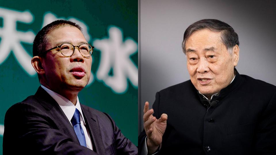 Zhong Shanshan (left) and Zong Qinghou