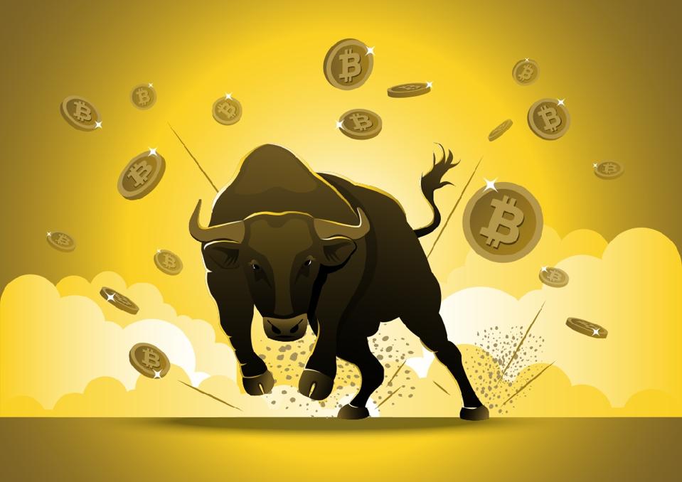 Bull Run Bitcoin Markets Exchange Concept