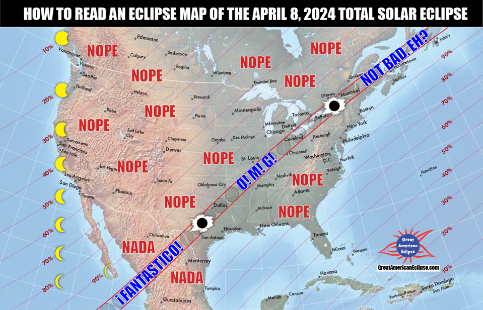 Mapa Do Eclipse Solar Total Total Solar Eclipse 2024 Indiana — Great