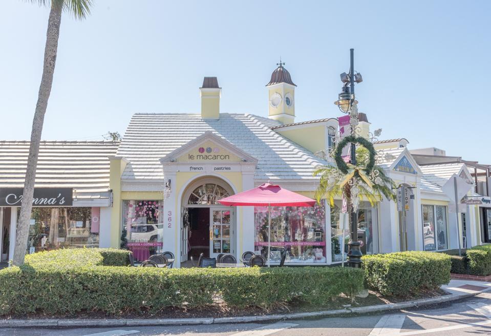 Le Macaron French Pastries storefront on St. Armands Circle