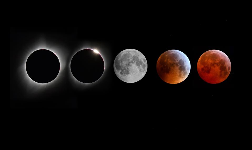Solar and Lunar Eclipse montage