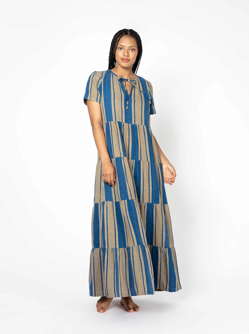 astr the label white maxi dress ASTR the Label | Lupin Pleated Tiered Maxi Dress in Lilac