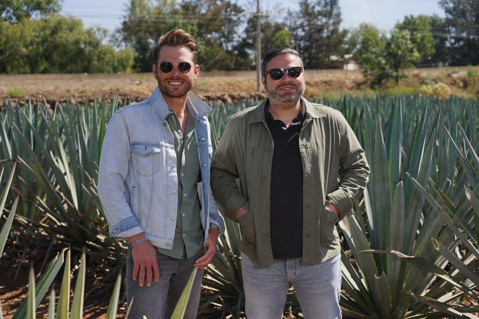 two men in front of Agave Fields