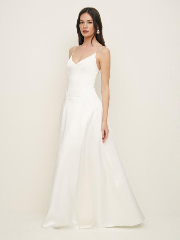 elegant lace wedding dresses Elegant Mermaid V Neck Lace Wedding Dresses with Appliques AB100202 Anniebride