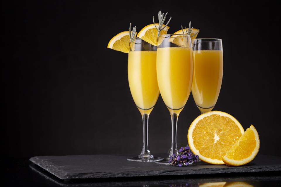 Three refreshing mimosa cocktails