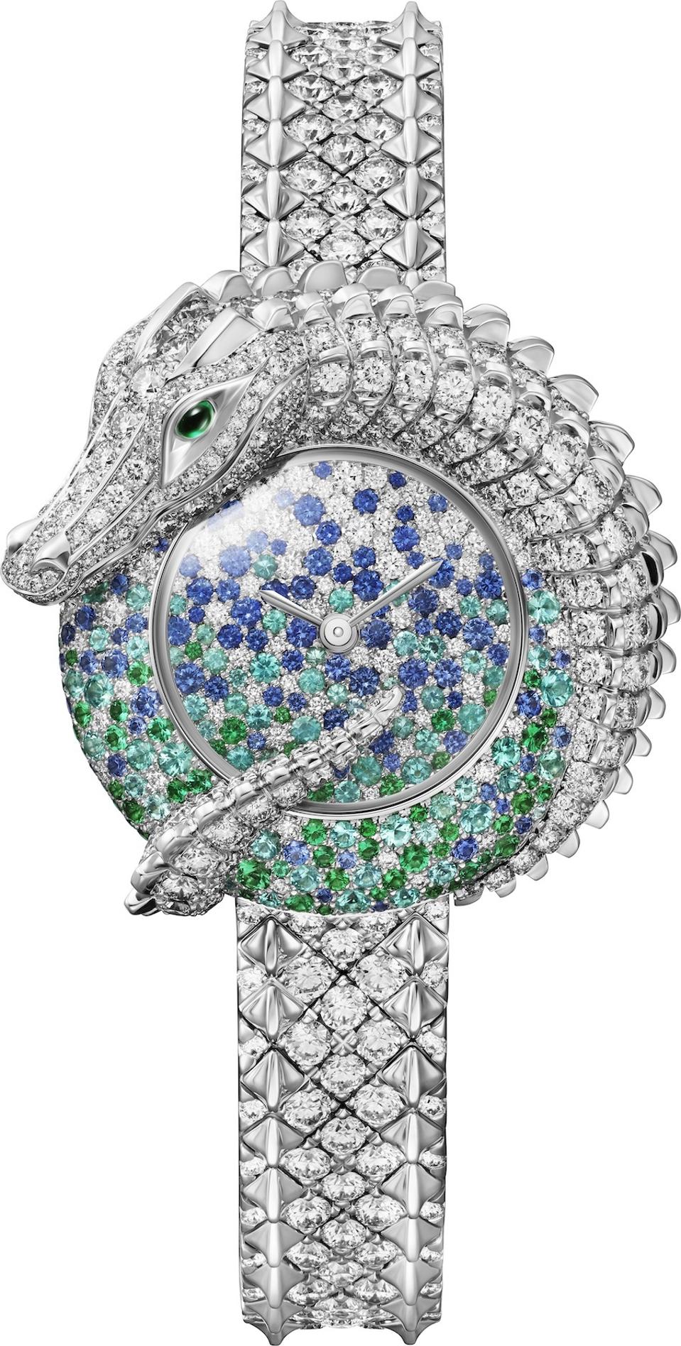 croco with green and blue