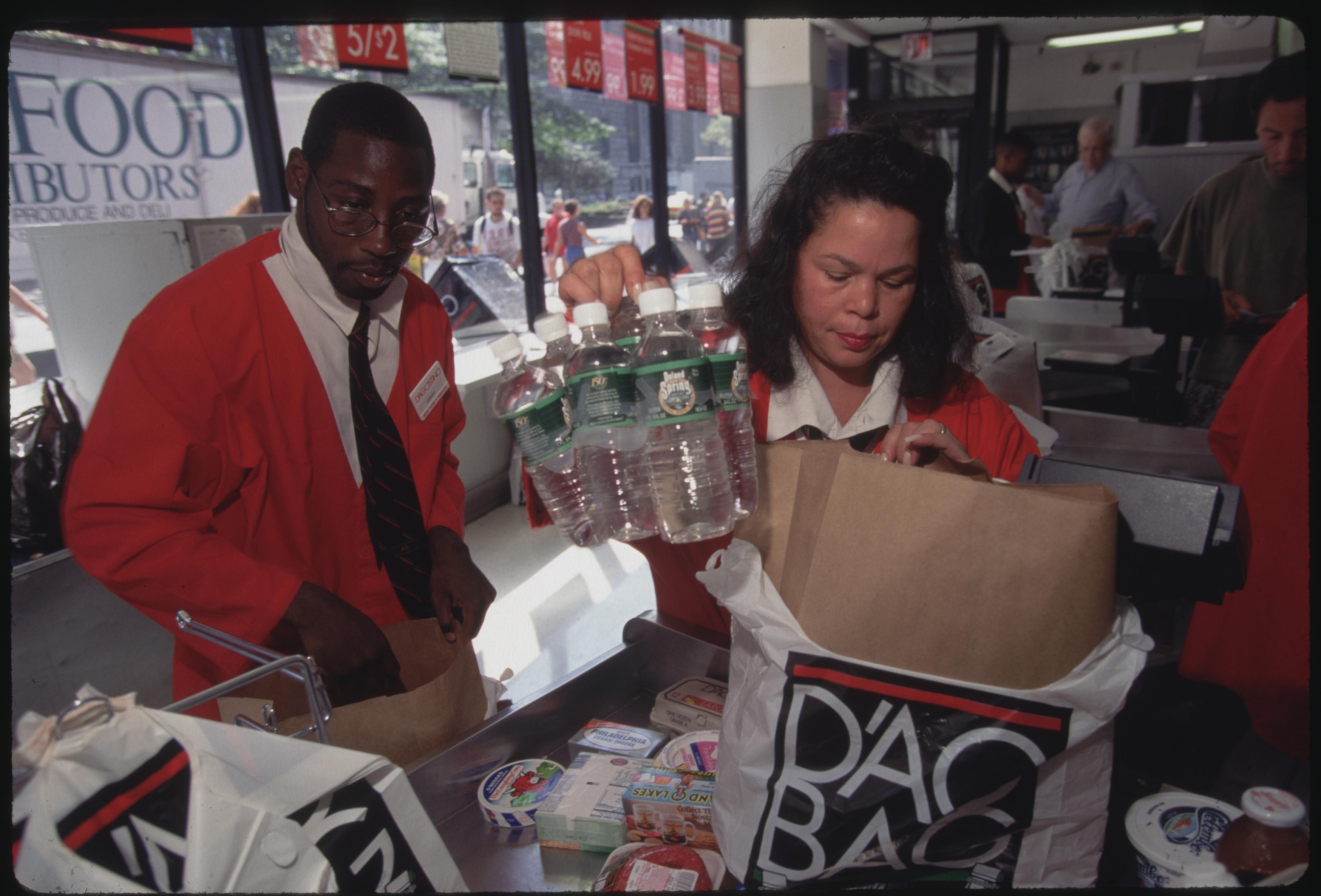 Grocery Baggers at a D'Agostino Grocery Store