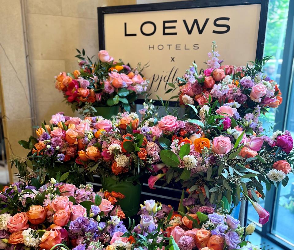 Mothers Day Floral Cart at Loews Regency