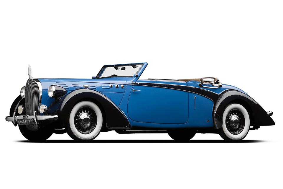 Bugatti T 57 Cabriolet Aravis – Miniature Vroom 1/43 – Résine Bleu Nuit – Montage Artisanal