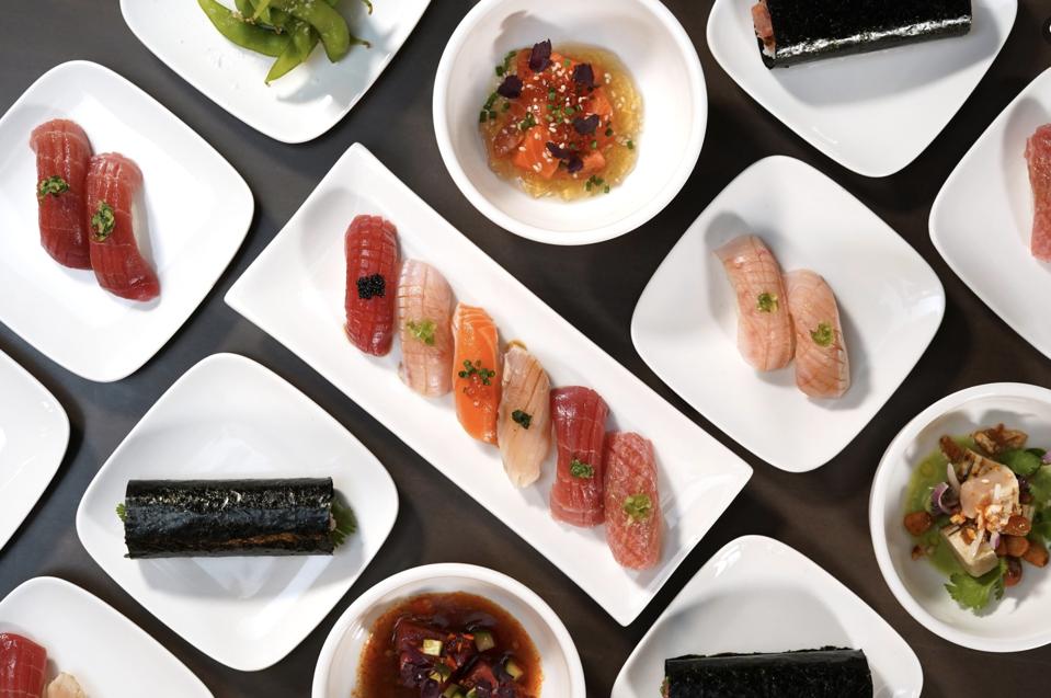 sushi assortment at Aiko