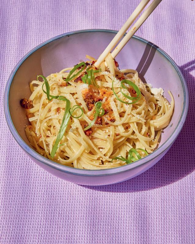 Chili Crisp Butter Garlic Pasta