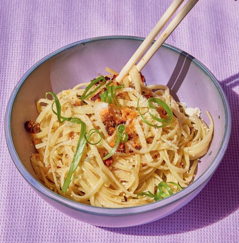 Chili Crisp Butter Garlic Pasta