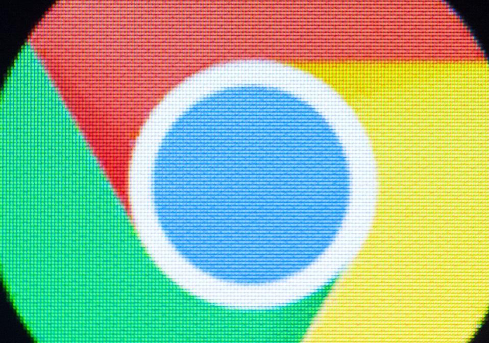 Chrome app on screen.