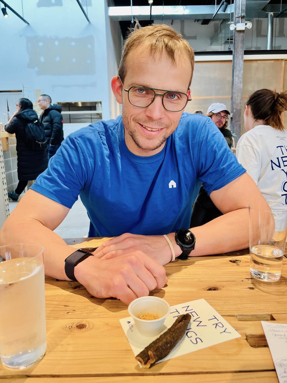 Thomas Frebel at Noma Projects’ popup event in New York.