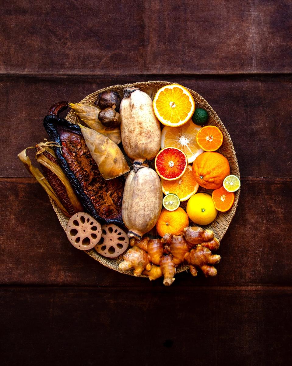 Some of the ingredients Noma’s team discovered at Noma Kyoto 2023.