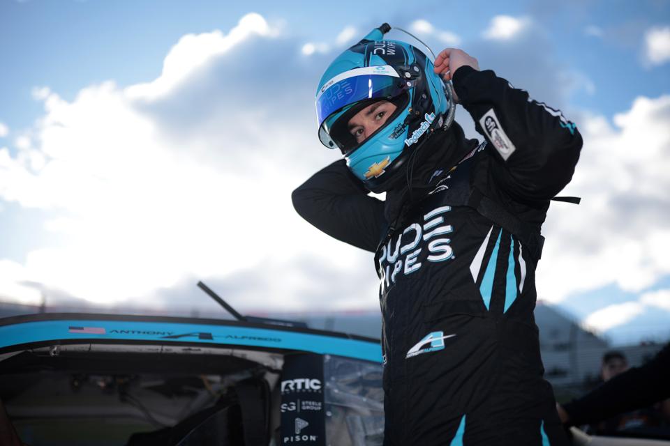 Anthony Alfredo driver of the Dude Wipes Chevrolet by James Gilbert _ Stringer_Getty Images