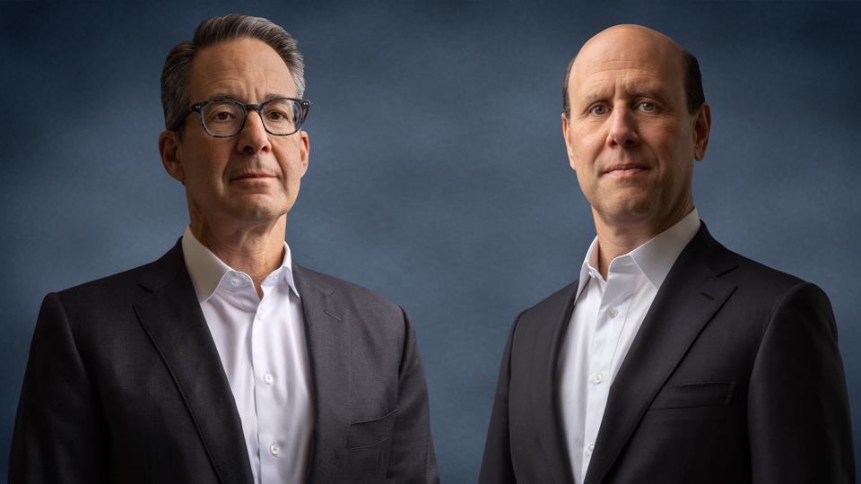 Portrait photo of Marc Lipschultz and Doug Ostrover by Aleksandr Karnyukhin for Forbes