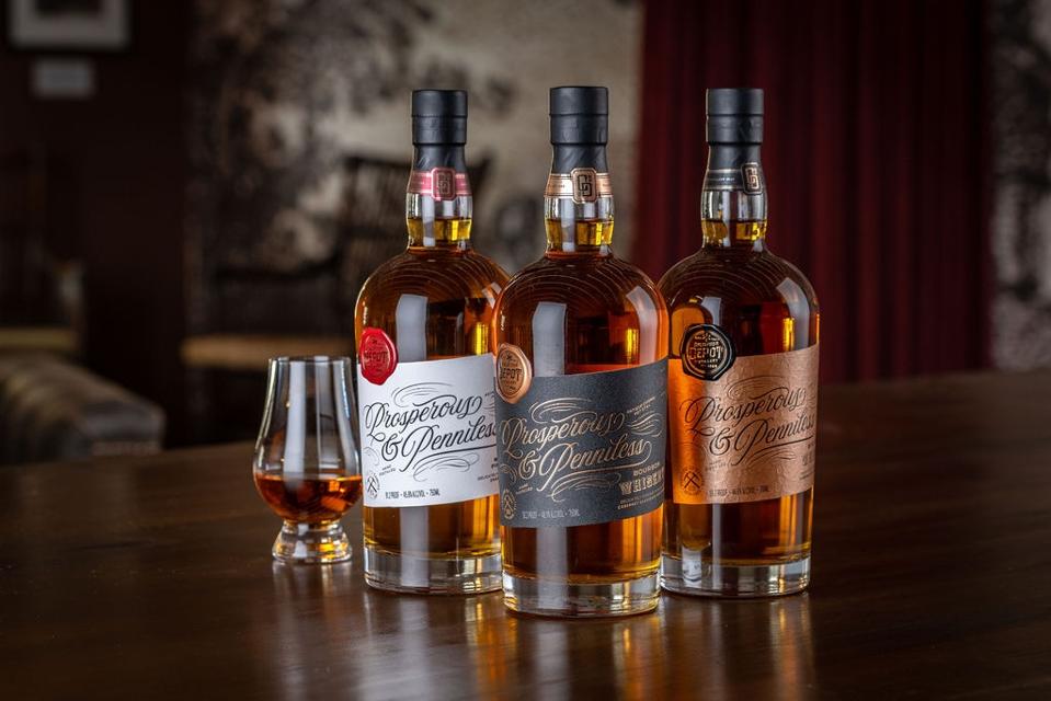 Prosperous & Penniless, one of the new whiskey brands being offered by the Calistoga Depot Distillery.