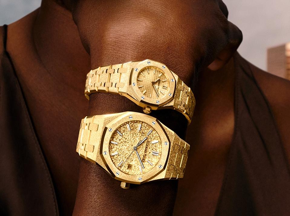 The Audemars Piguet Royal Oak Mini, top.