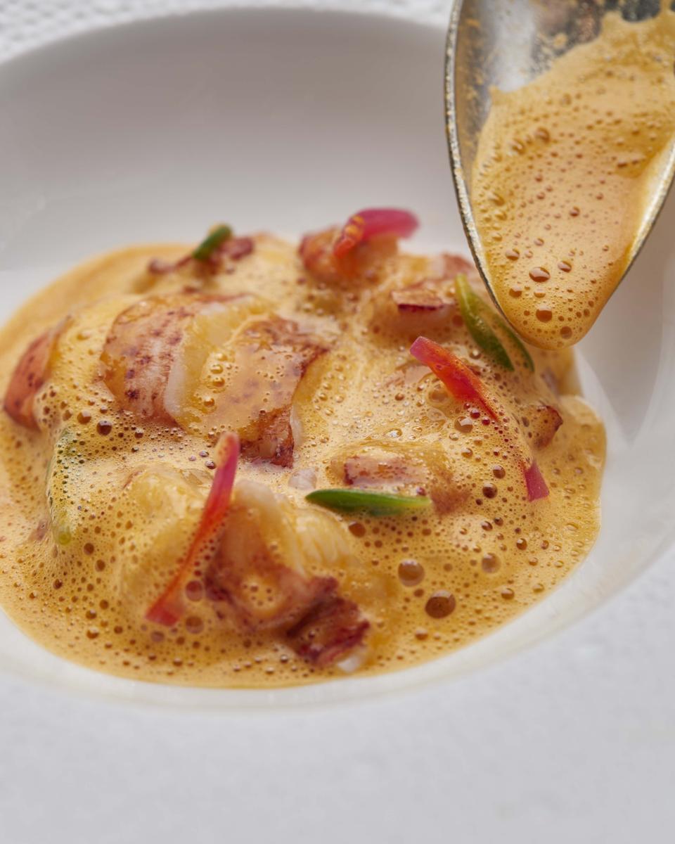 A dish prepared at restaurant Le Bernardin, New York