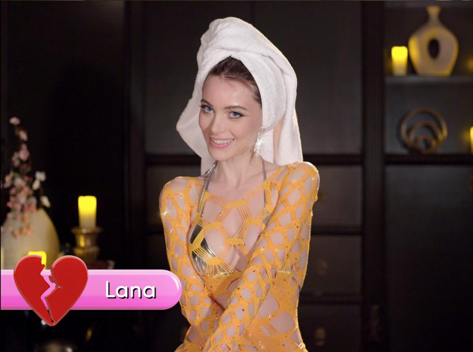 lana rhoades green dress HD wallpaper: model, Lana Rhoades, trench coat, brunette, women