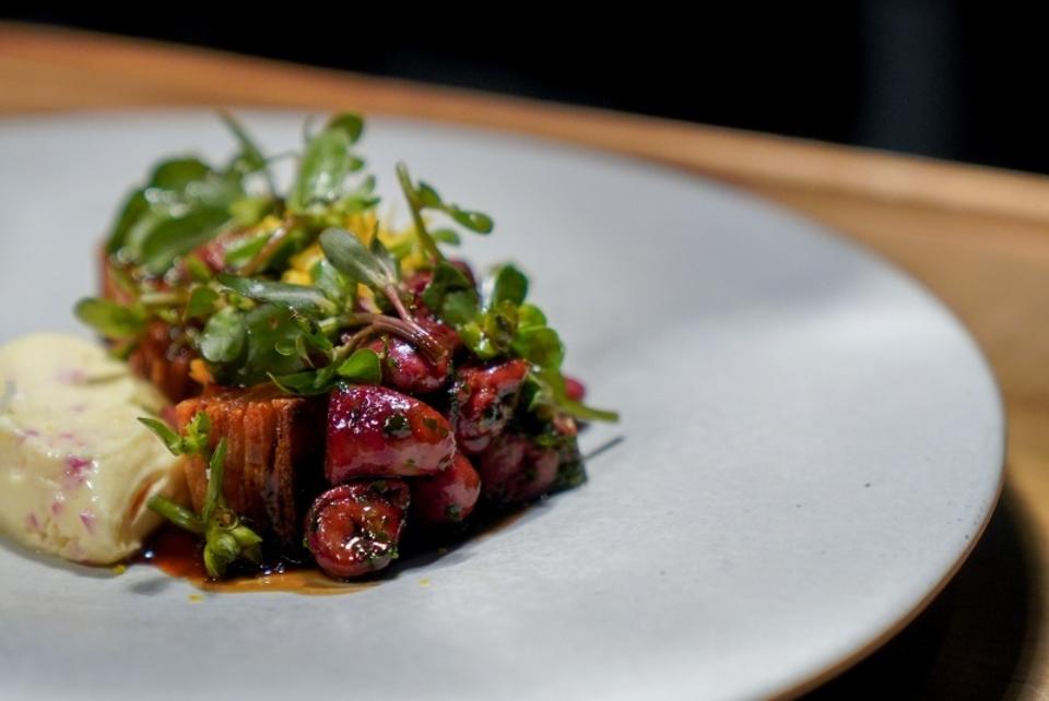 A dish at restaurant El Chato in Bogota, Colombia.