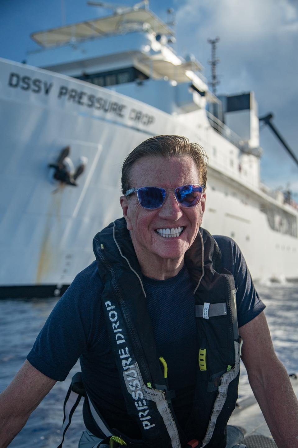 Larry Connor during his dives to the Mariana Trench in 2021.