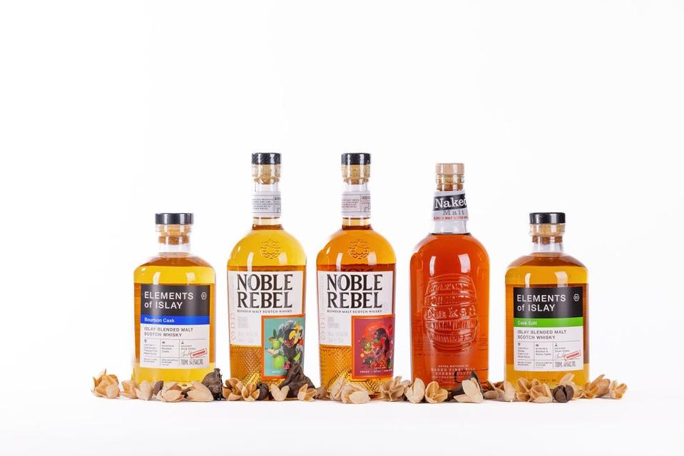 The Best in Class Finalists for the Best Blended Malt Scotch category at the 2024 San Fransisco World Spirits Competition.