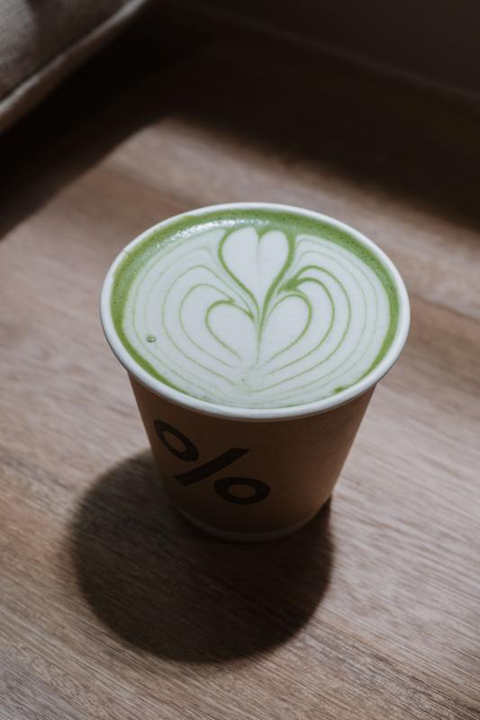 a cup of matcha
