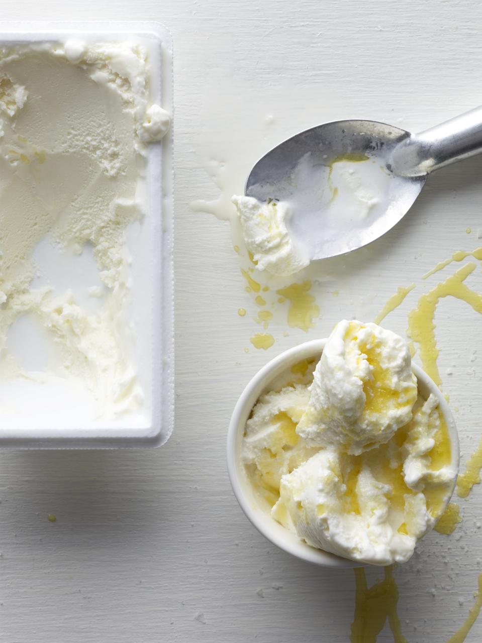 Vanilla bean gelato with sea salt and olive oil