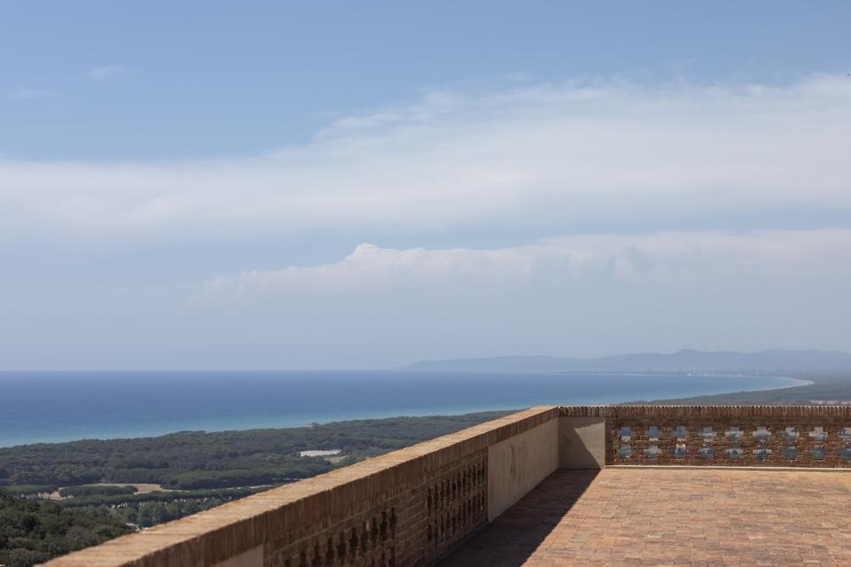 View of the Mediterranean Sea from a terrace at Tenuta Argentiera