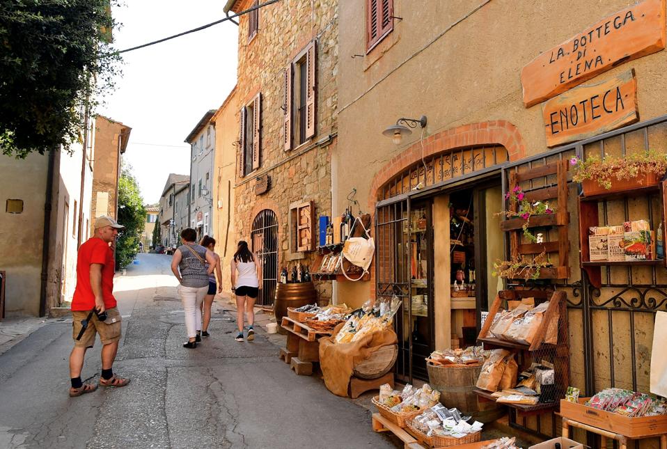 Small street in Bolgheri, Italy