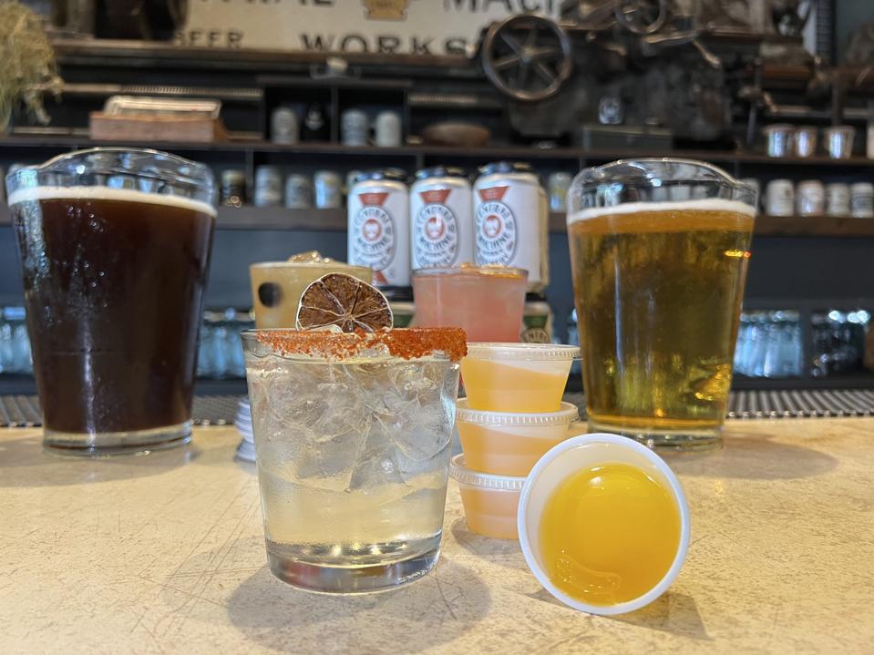 a cocktail and jello shots
