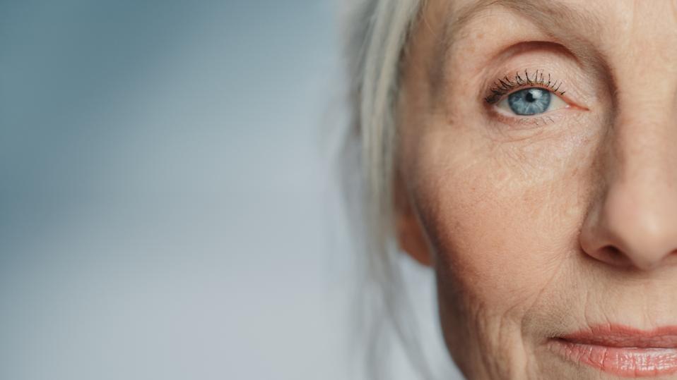 Older woman looking forward