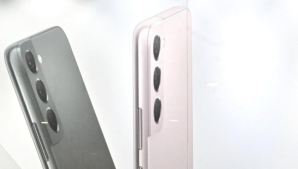 Samsung devices on poster