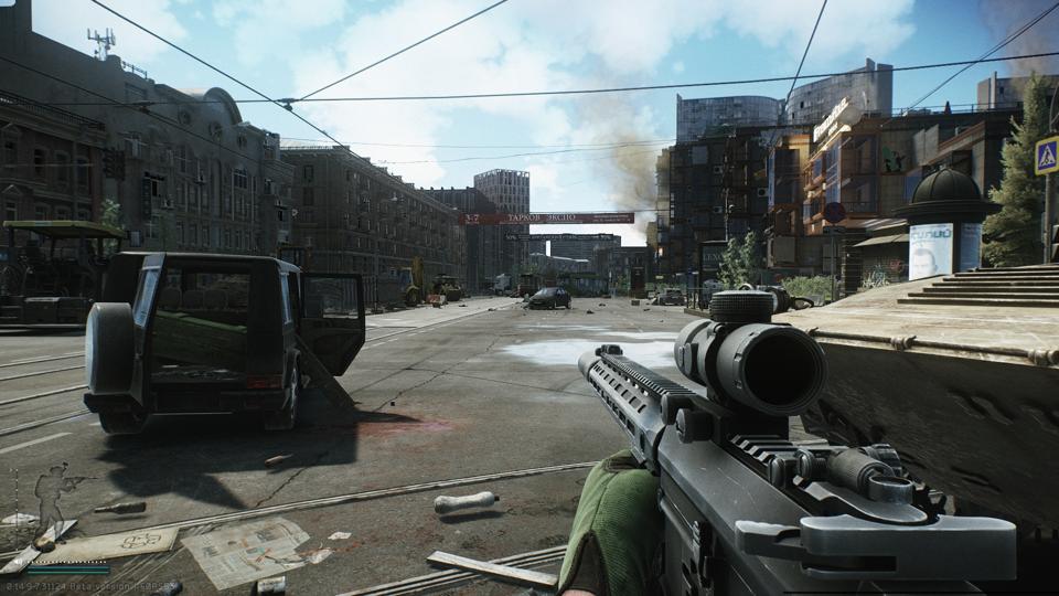 A screenshot of the Streets of Tarkov map 