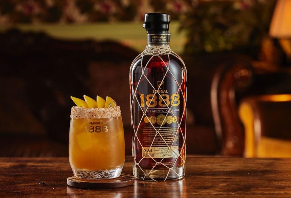 Mango Mole Daiquiri and bottle of Brugal 1888 