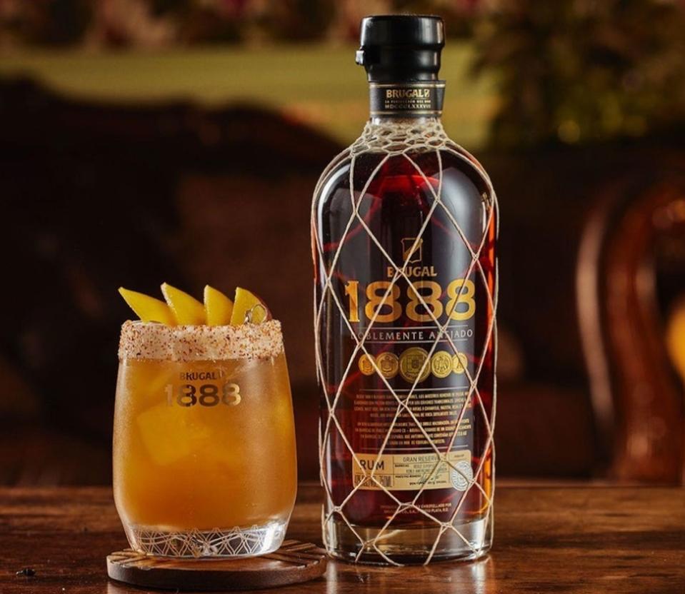 Mango Mole Daiquiri and bottle of Brugal 1888