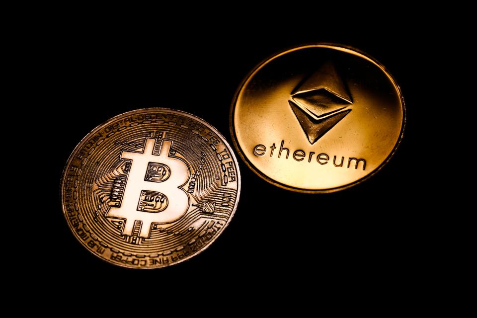 Bitcoin and Ethereum Coins