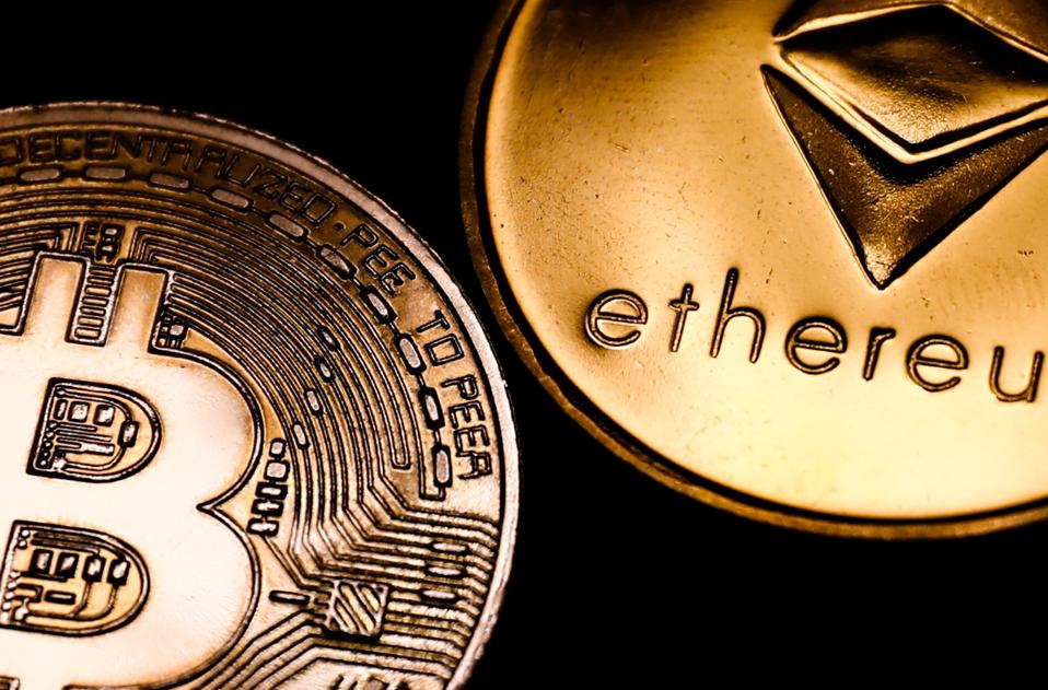 Bitcoin and Ethereum Coins