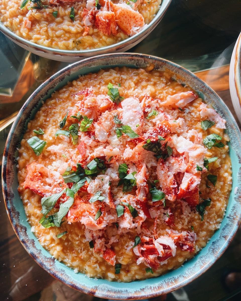 Jollof risotto with lobster