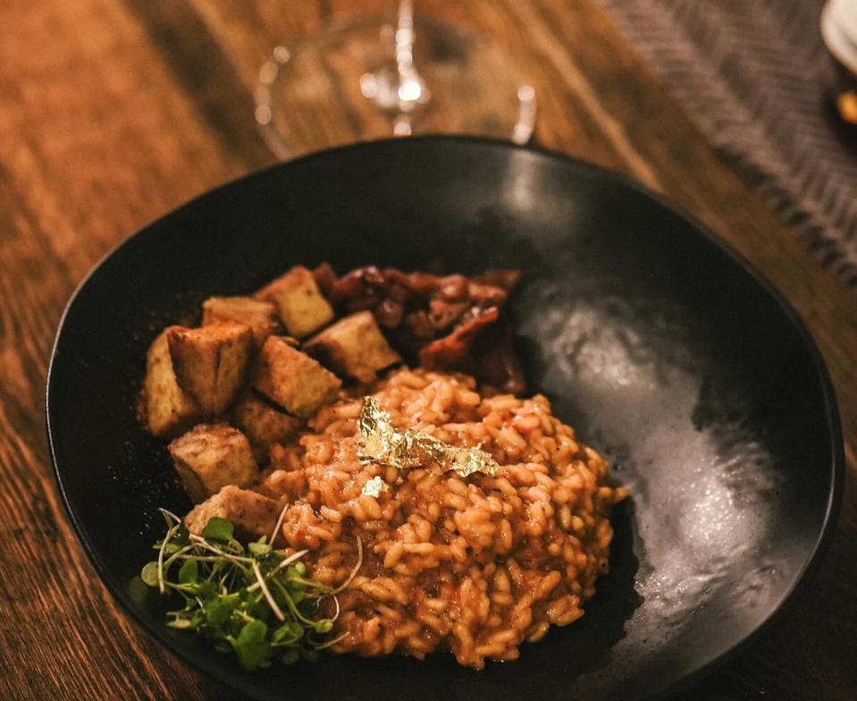 Jollof rice with sweet plantains