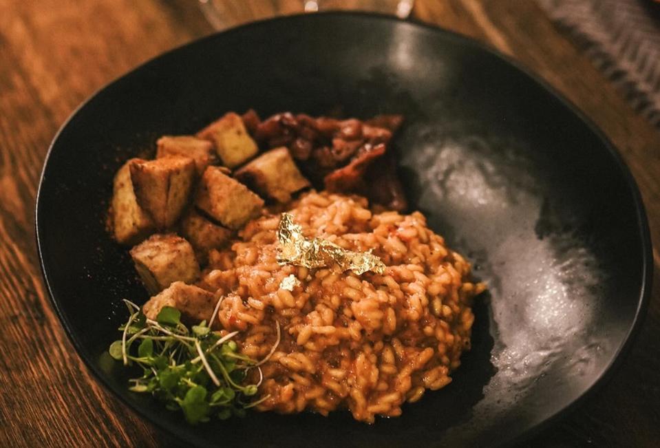 Jollof rice with sweet plantains