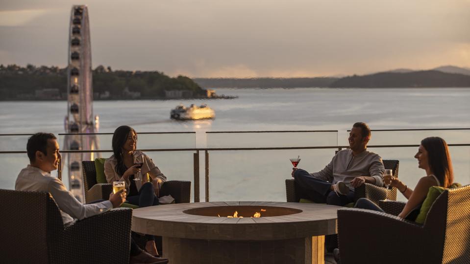 The pool deck at Four Seasons Hotel Seattle