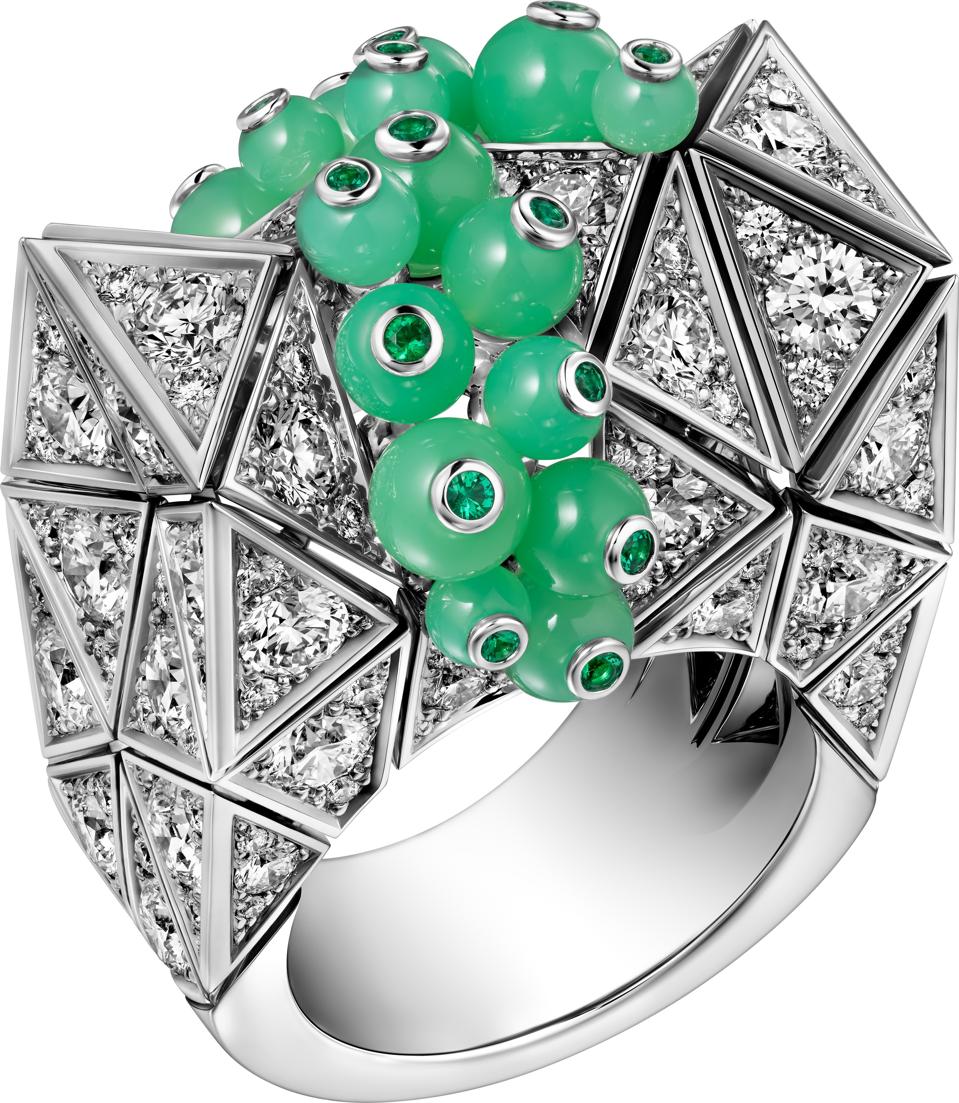 A Cartier Tutti Tutti ring with two contrasting geometric motifs