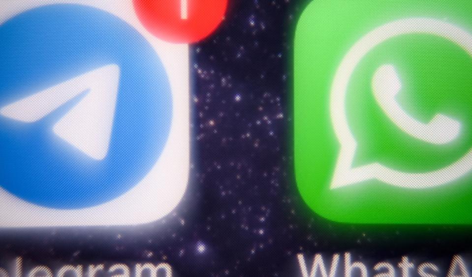 WhatsApp and Telegram on screen