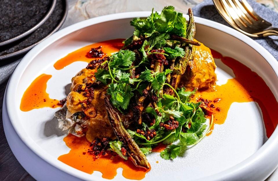 Steamed Branzino at Dogon - Photo Credit Scott Suchman