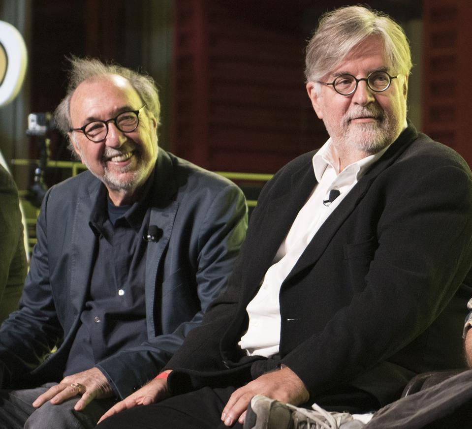 James L Brooks and Matt Groening by Rodin Eckenroth / Getty Images