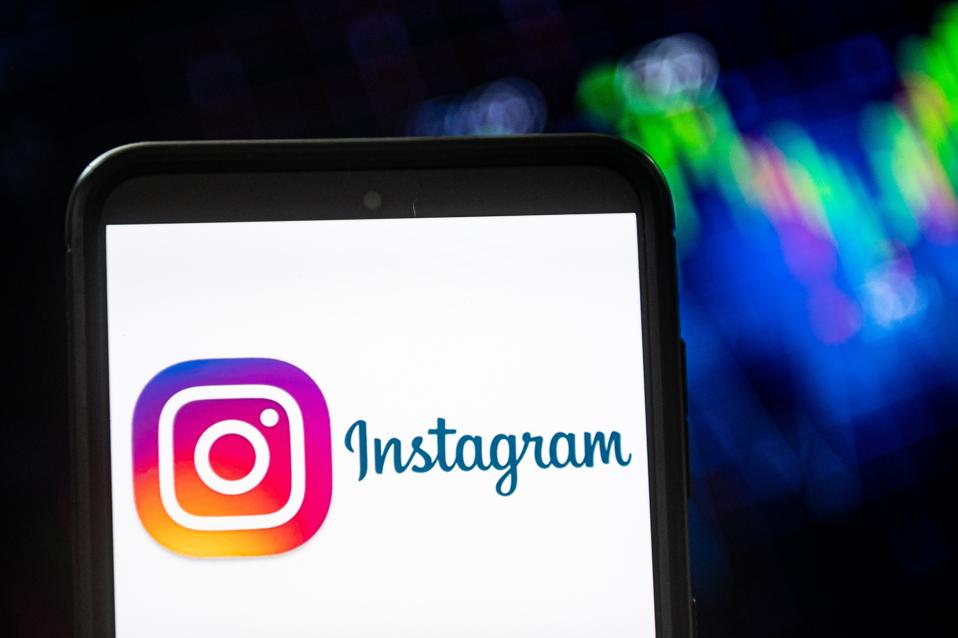 In this photo illustration a Instagram logo seen displayed...